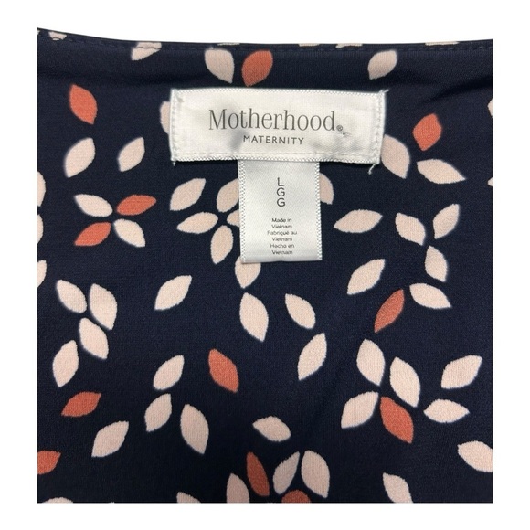 Motherhood Blue Sheath Midi Dress V-Neck Short Sleeve Size L - Picture 7 of 8